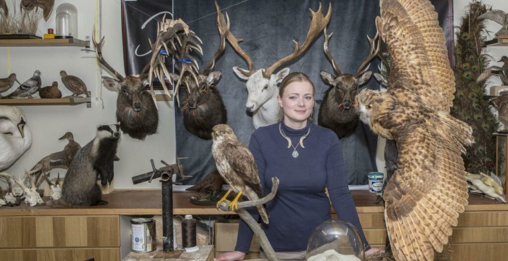 Таксидермист Ингрид Хоуэрс и ее работы. Все фото: Christopher Barr для The Wall Street Journal