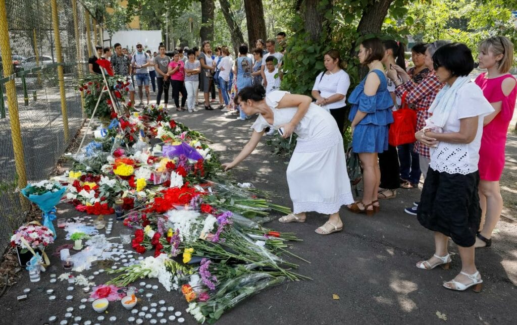 Место гибели Дениса Тена. Фото: Reuters