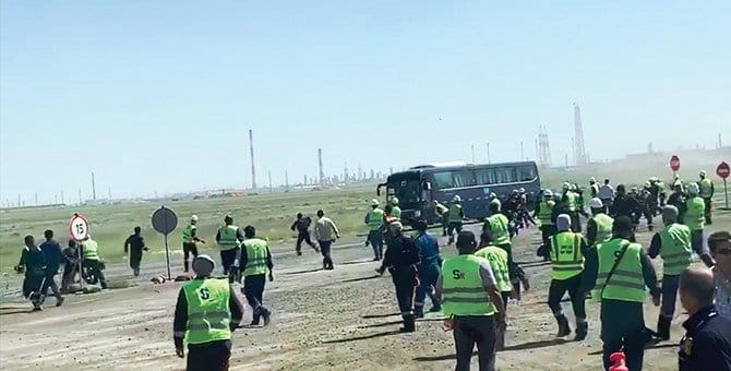 Кадр из видео, распространенного в социальных сетях