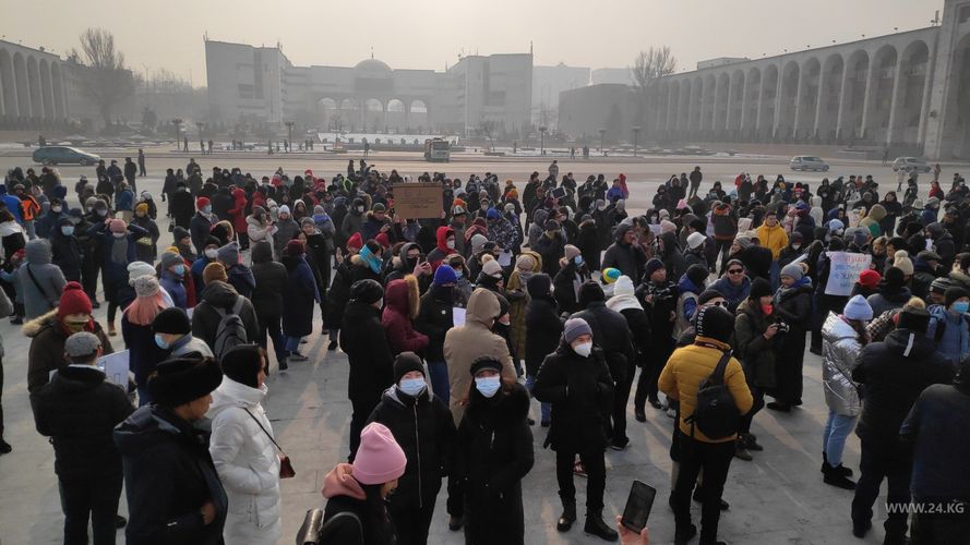 Бішкекте референдум мен конституциялық өзгерістерге қарсы акция өтті