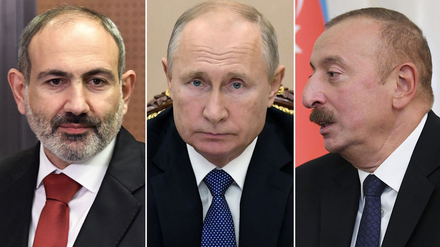 Путин, Алиев и Пашинян подписали совместное заявление о Карабахе