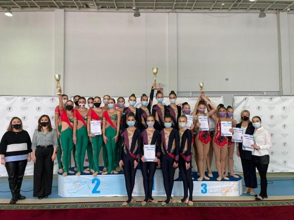 Дебютанты из Жанаозена поднялись на пьедестал Кубка РК по эстетической групповой гимнастике