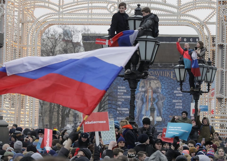 В России прошли митинги против президентских выборов