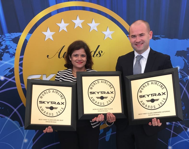 Авиакомпания Etihad Airways стала обладателем трех наград Skytrax World Airline Awards