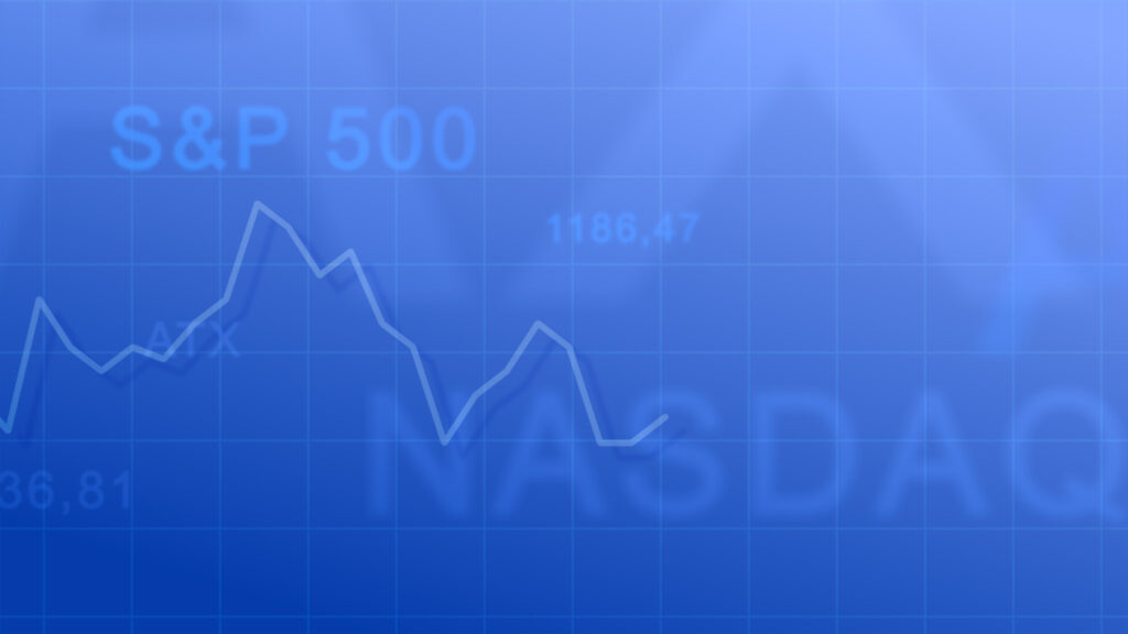 Abstract background - the abbreviation of stock indices and exchange rate diagram.