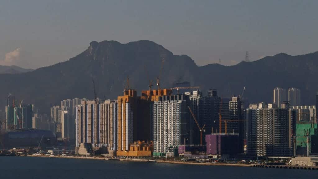 FILE PHOTO: A general view of the construction site for housing buildings in Hong Kong, China October 24, 2023. REUTERS/Tyrone Siu/File Photo