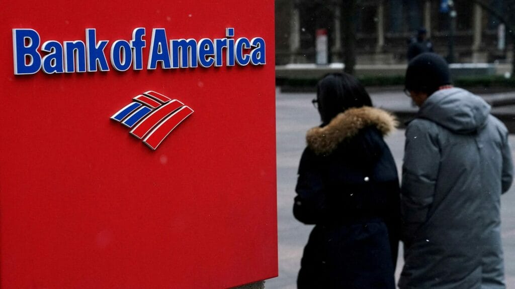 FILE PHOTO: A Bank of America logo is pictured in the Manhattan borough of New York City, New York, U.S., January 30, 2019. REUTERS/Carlo Allegri/File Photo