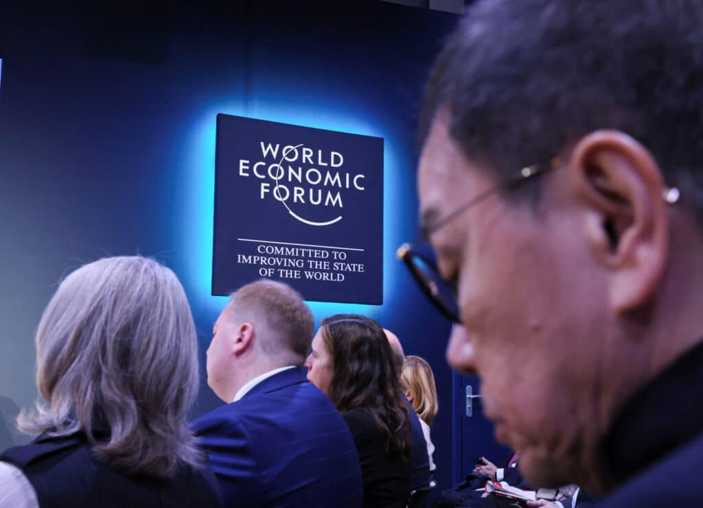 People attend the 54th annual meeting of the World Economic Forum in Davos, Switzerland, January 16, 2024. REUTERS/Denis Balibouse