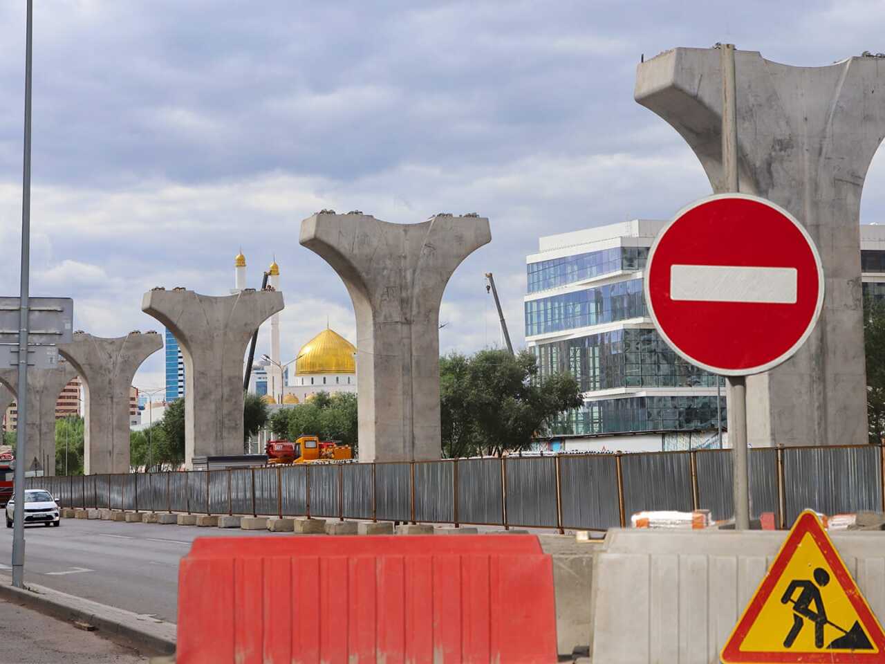 Где в Астане перекроют движение из-за строительства LRT