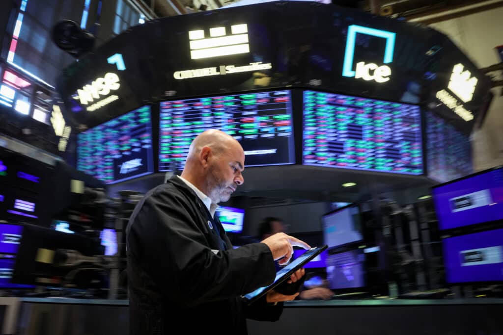 A trader works on the floor at the New York Stock Exchange (NYSE) in New York City, U.S., July 3, 2024.  REUTERS/Brendan McDermid