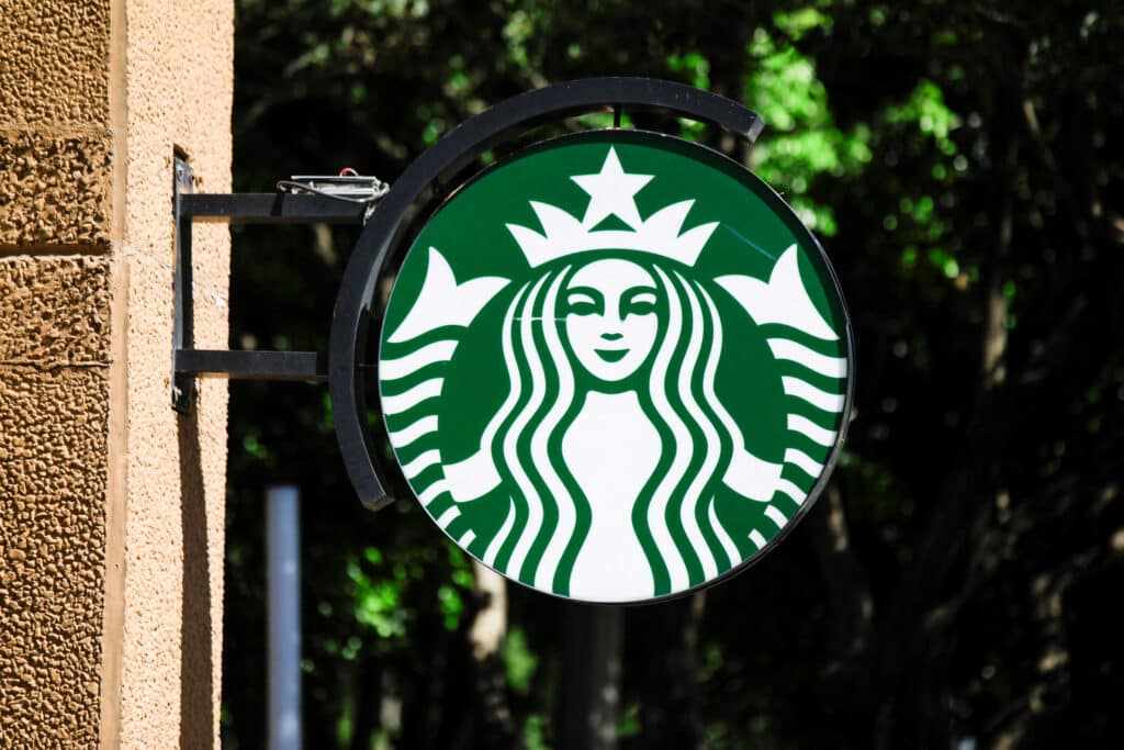FILE PHOTO: The logo of the American coffee company Starbucks is seen in Mexico City, Mexico, June 15, 2024. REUTERS/Raquel Cunha/File Photo