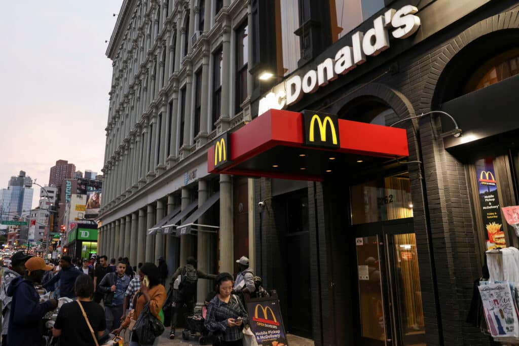 An exterior view of McDonald's in SoHo in New York City, U.S., October 4, 2024. REUTERS/Kent J. Edwards