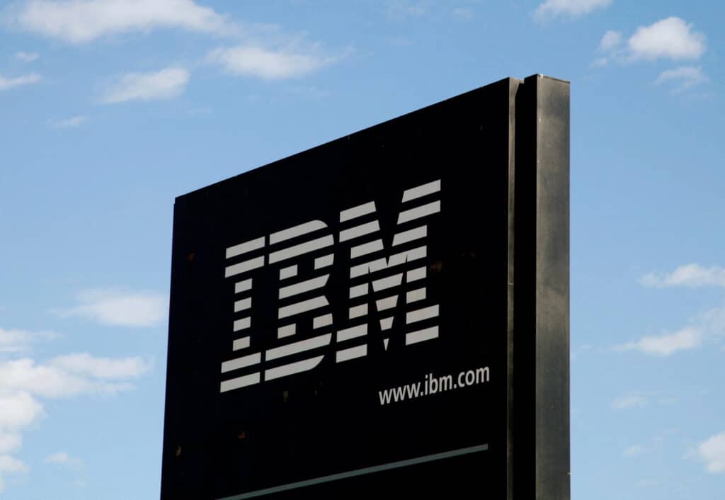 FILE PHOTO: The sign at the IBM facility near Boulder, Colorado September 8, 2009. REUTERS/Rick Wilking/File Photo