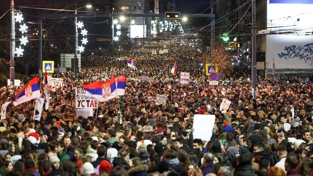 Протесты в Сербии