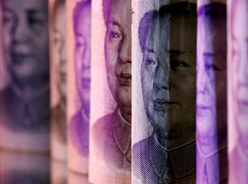 FILE PHOTO: Chinese Yuan banknotes are seen in this illustration taken February 10, 2020. REUTERS/Dado Ruvic/Illustration/File Photo