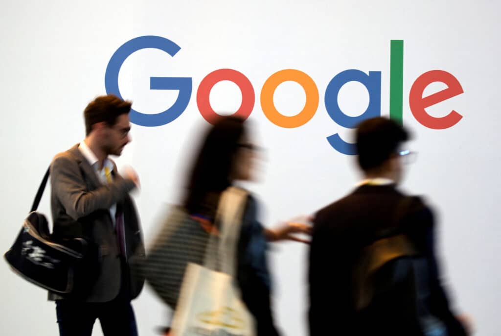 FILE PHOTO: The logo of Google is pictured during the Viva Tech start-up and technology summit in Paris, France, May 25, 2018. REUTERS/Charles Platiau/File Photo