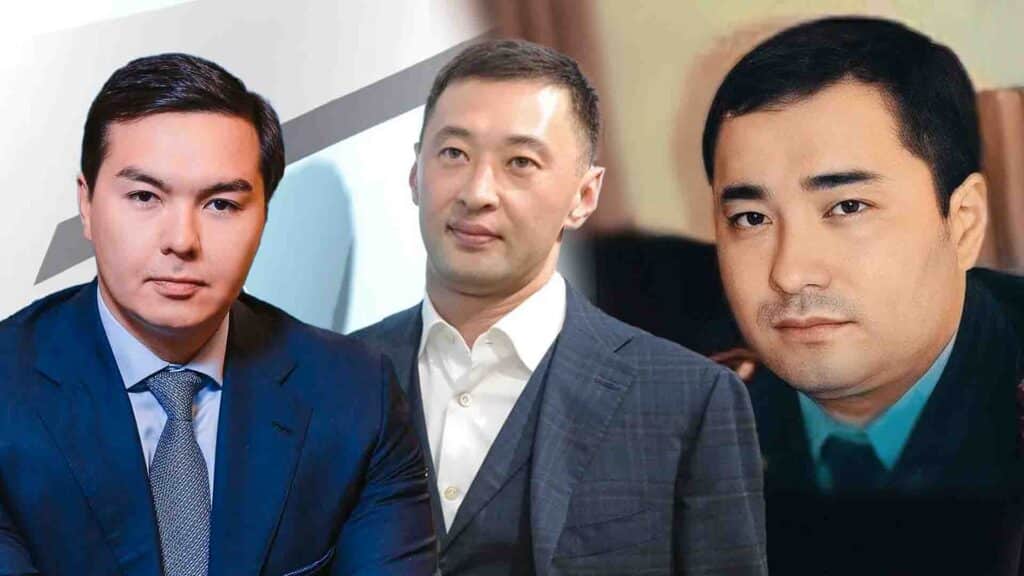 Нұрәли Әлиев, Әлидар Өтемұратов және Нұрбол Назарбаев дәулеттілер тізіміндегі мұрагер-миллионерлер / коллаж: Kursiv.Media, бильд-редактор Ахтам Зиперов
