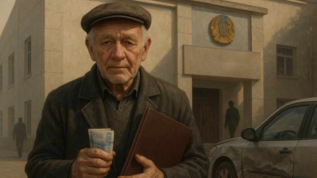 Пенсионеру пришлось дважды заплатить по миллиону тенге за ДТП в Жамбылской области