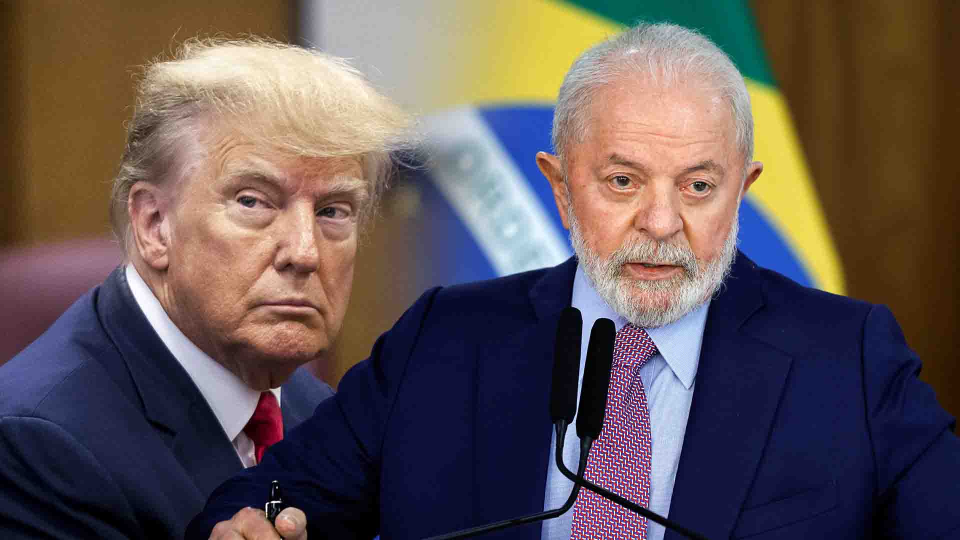 Бразилия президенті Лула мен АҚШ президенті Трамп дауласып қалды / коллаж: Kursiv.Media, бильд-редактор Ахтам Зиперов