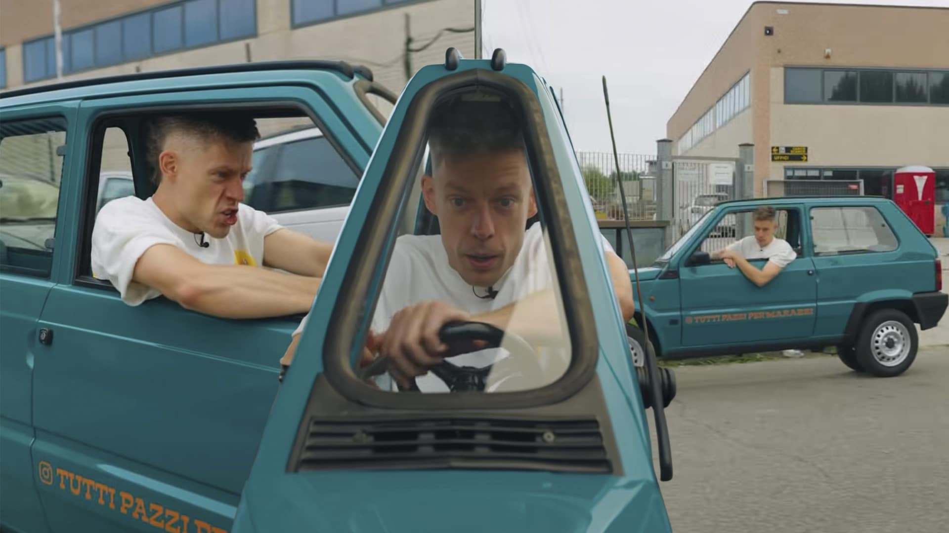 Юрий Дудь самая узкая машина, необычные авто, Fiat Panda, Фиат Панда , иностранный агент