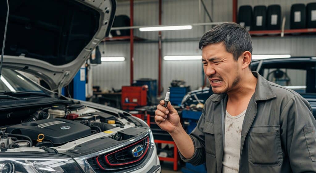 В Астане владелец Geely пожаловался на установку неоригинальных свечей на ТО