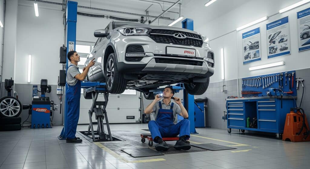 Мастер оценил состояние Chery Tiggo 4 Pro после 100 тыс. км