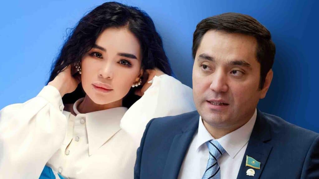 Әйгерім Қалаубаева Нұрлан Әлімжановпен қандай жұп екенін жасырмады / коллаж kursiv.media, бильд-редактор Ахтам Зиперов