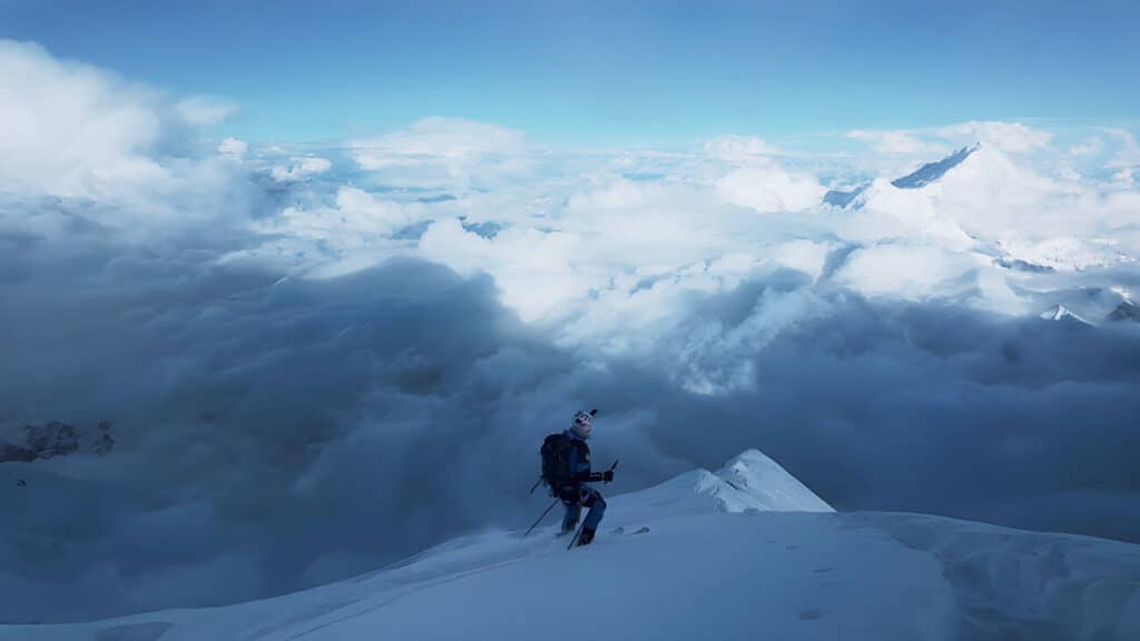 Andrzej Bargiel descending Mount Everest, Nepal on September 22, 2025.  // East Studio / Red Bull Content Pool // SI202509250054 // Usage for editorial use only //