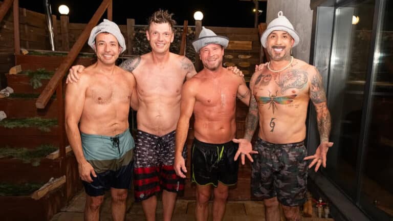 Backstreet Boys wow fans with their shape in Astana steam bathhouse