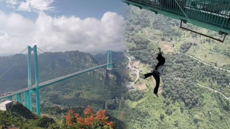 World’s highest bungee jump opens in China’s Guizhou province