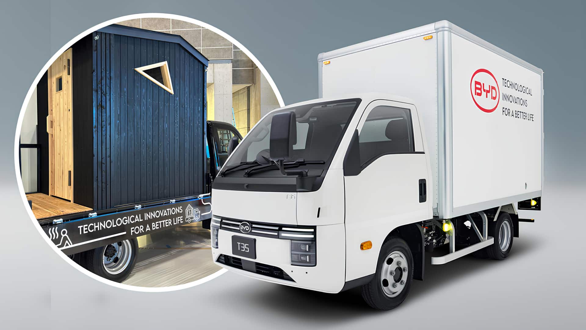 электрогрузовик BYD T35, электрический фургон бивайди