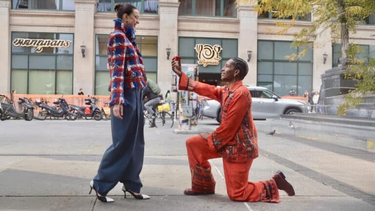New Yorkers spot A$AP Rocky proposing to Margaret Qualley