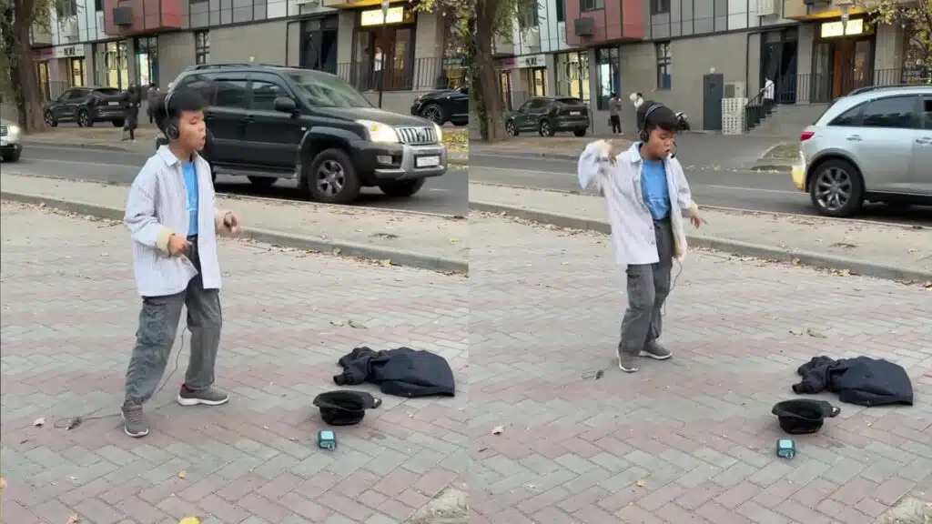 10-летний уличный танцор в Алматы впечатлил Казнет