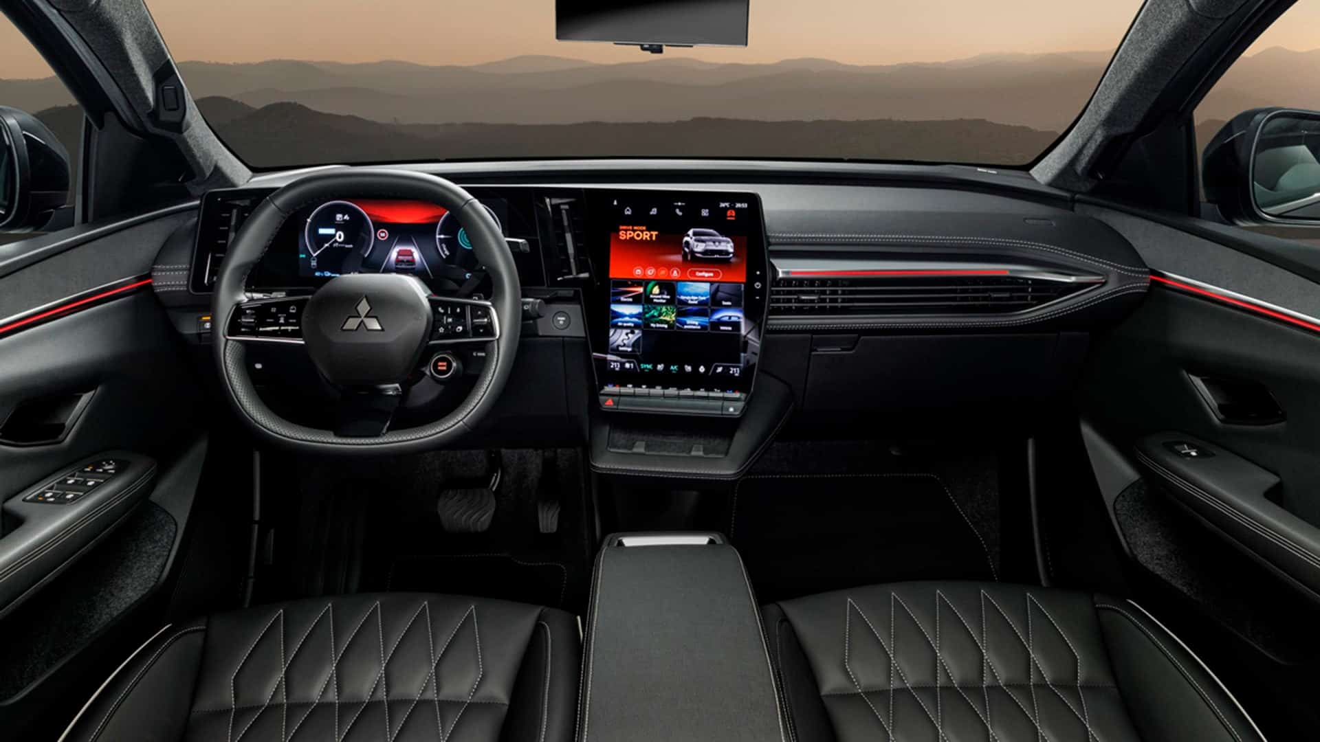 салон Mitsubishi Eclipse Cross EV, салон митсубиши эклипс кросс