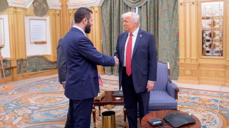 Syrian leader Ahmad al-Sharaa arrives in Washington to meet President Trump