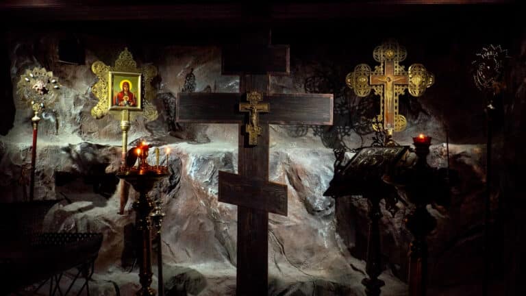 Underground cave chapel lies beneath cathedral in Almaty