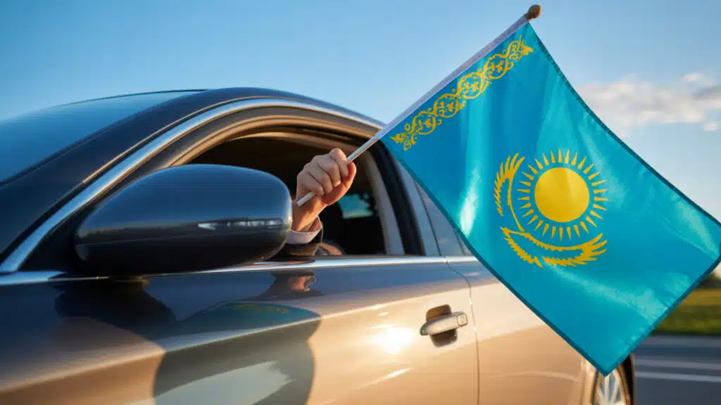 Минкульт не против использования флагов Казахстана на машинах