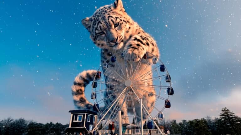 Алматинцы влюбились в предновогоднего барса из соцсетей акимата