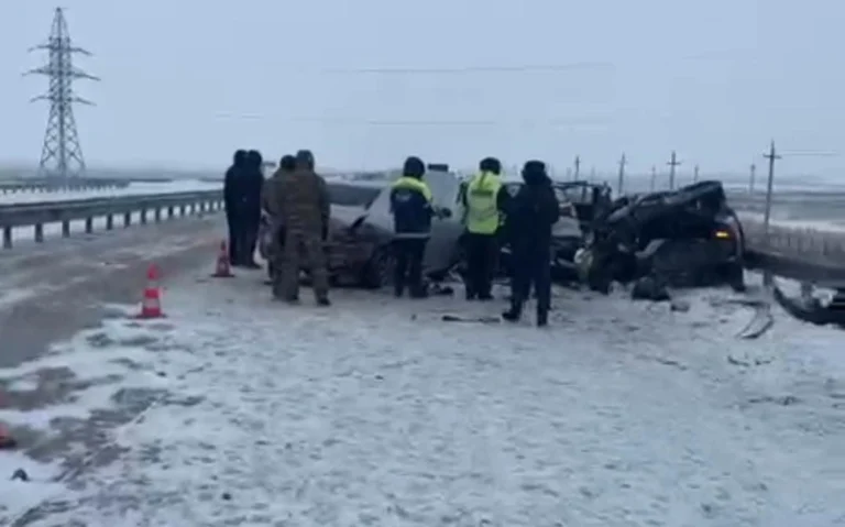 Ақмола облысында бірден жеті көлік соқтығысты