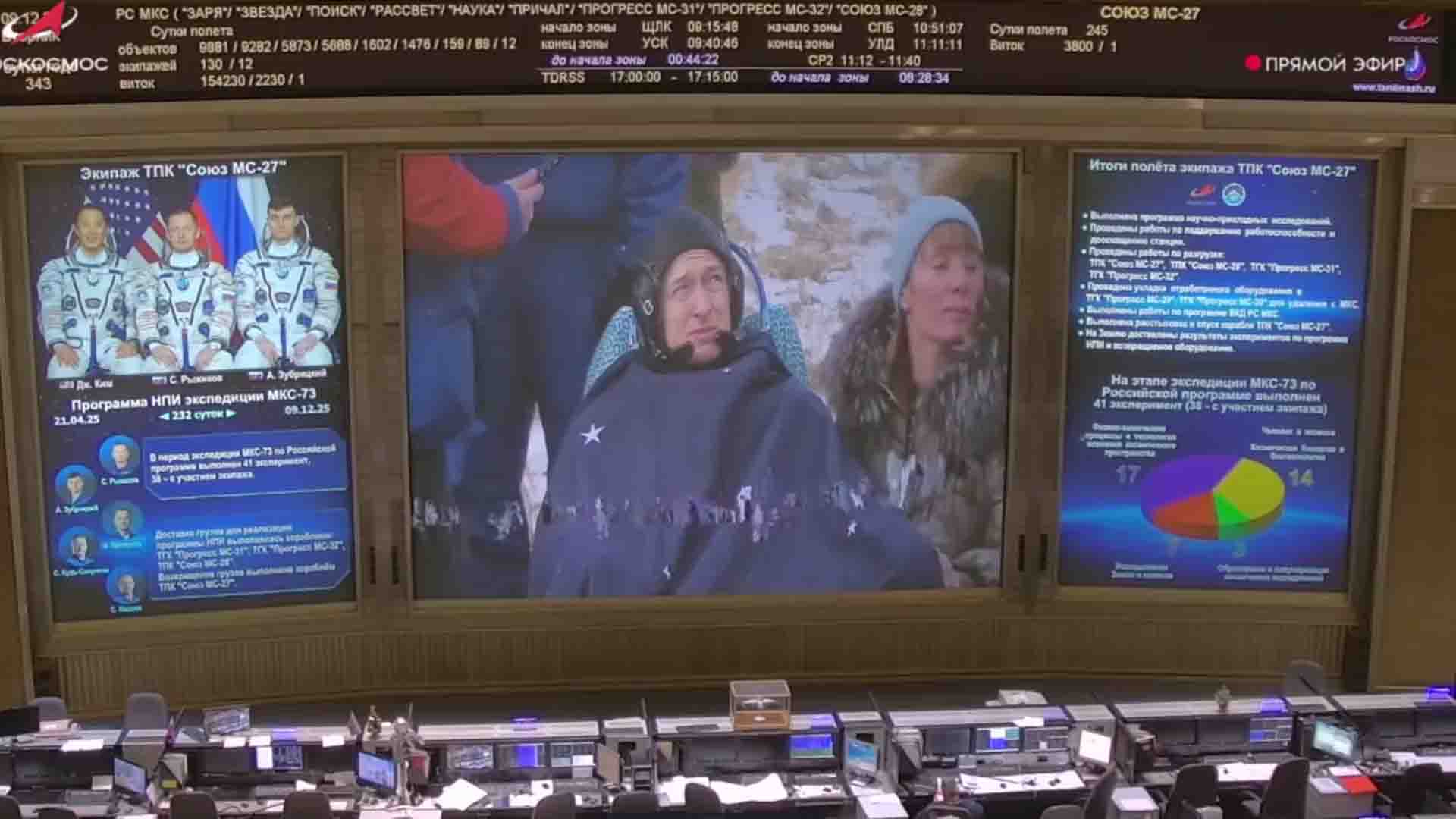 Союз ғарыш кемесі Жезқазғанға қонды ғарышкер Сергей Рыжиков