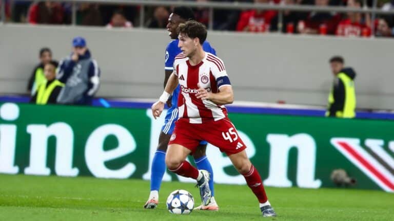 Olympiacos captain to miss Champions League match against Kairat