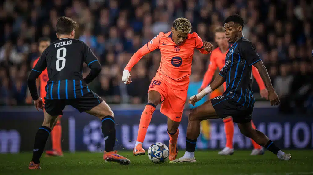 5 ноября каталонец Ламин Ямаль свой гол в ворота «Брюгге» забил, но «Барса» победить не смогла – 3:3